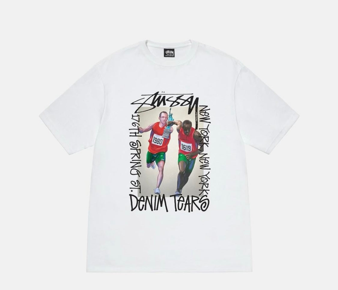 DENIM TEARS x STUSSY Pass the Baton Tee