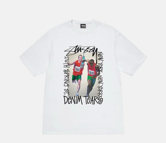 DENIM TEARS x STUSSY Pass the Baton Tee