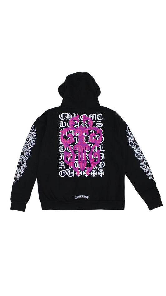 CHROME HEARTS Eye Chart Dagger Zip Up Hoodie