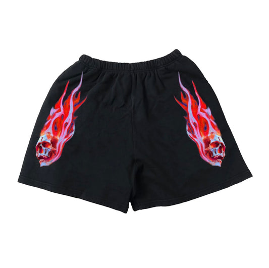 VLONE Skully Red Flame Shorts